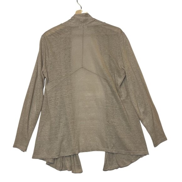 J Jill  Women’s "Love Linen" Cardigan 100% Linen Open Front Size XS Beige - Picture 2 of 6